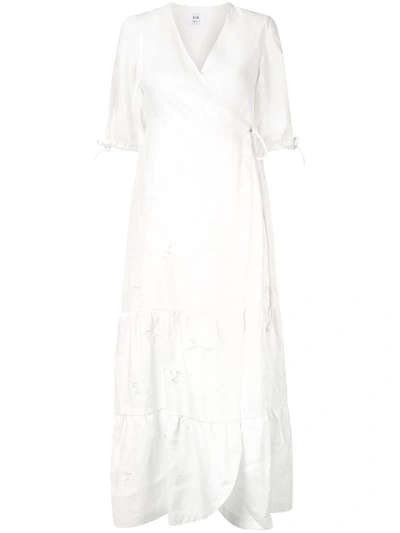 Sir Alena Wrap Midi Dress In White