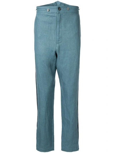 Miharayasuhiro Straight-leg Tailored Trousers In Blue
