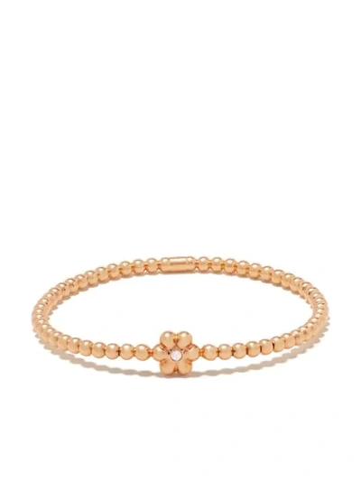 Monan 18kt Rose Gold Diamond Floral Detail Bracelet
