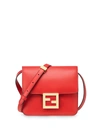 Fendi Fab Logo Shoulder Bag In Red