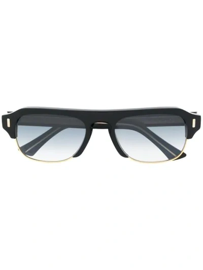 Cutler And Gross Large Frame Tinted Sunglasses In Black