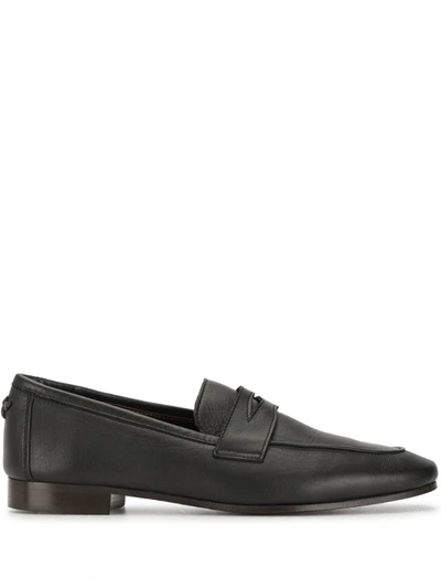 Bougeotte Flat Penny Loafers In Black