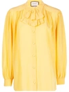Gucci Crêpe De Chine Shirt In Yellow