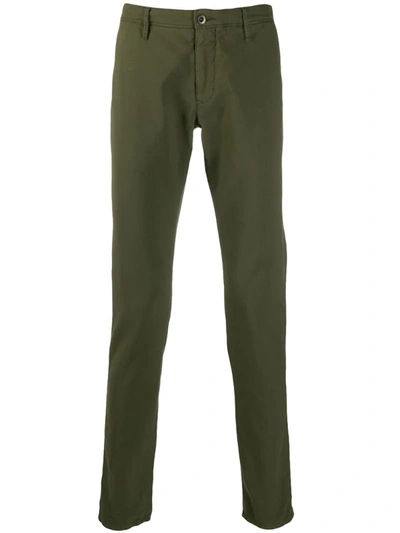 Incotex Slim-fit Chino Trousers In Green