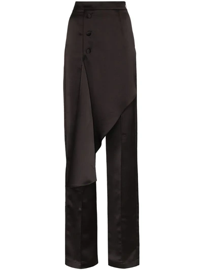 Materiel Asymmetric Layered Trousers In Black