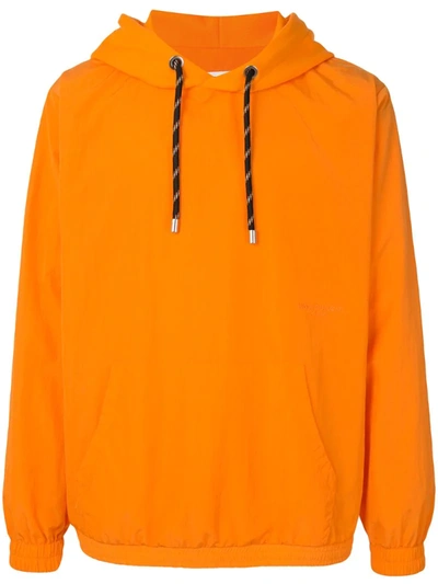 Wooyoungmi Contrasting Drawstring Hoodie In Orange