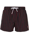 Fila Pinstriped Swim Shorts In Black