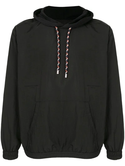 Wooyoungmi Contrast Drawstring Hoodie In Black