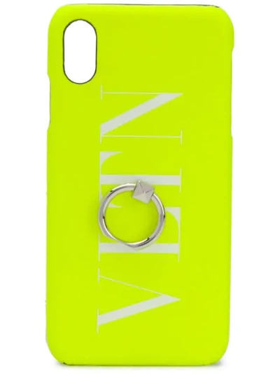 Valentino Garavani Vltn Logo-print Iphone Xs Max Case In Yellow