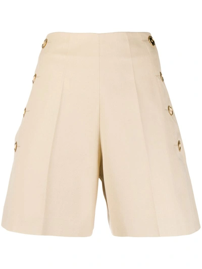 Patou A-line Shorts In Beige