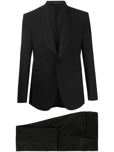 Tagliatore Tailored Tuxedo Suit In Black