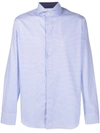 Canali Micro-print Shirt In Blue