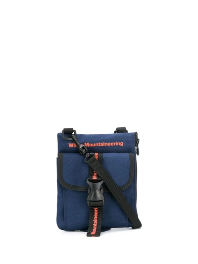 White Mountaineering Logo-print Shoulder Bag In Blue