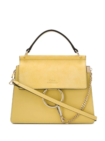 Chloé Small Faye Top-handle Bag In Yellow