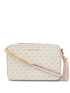 Michael Michael Kors Logo Print Shoulder Bag In Neutrals