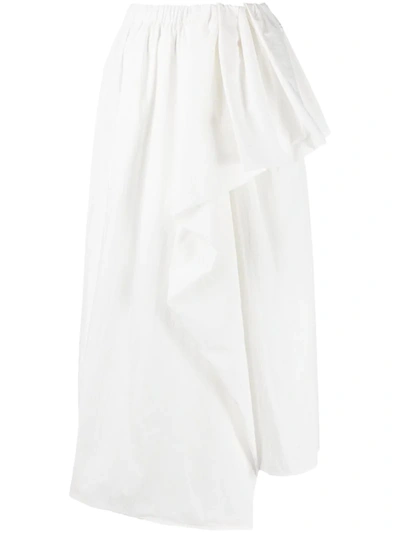 Christian Wijnants Draped Ruffle Skirt In White