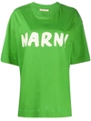 Marni Logo-print Cotton T-shirt In Green