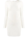 Herve Leger Womens White Bandage Fitted Stretch-jersey Mini Dress Xxs In Alabaster