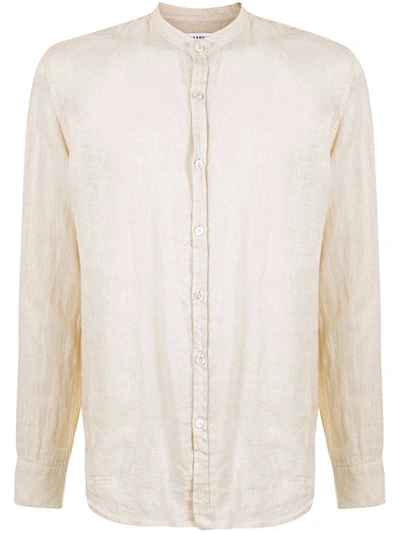 Venroy Mandarin-collar Linen Shirt In Neutrals