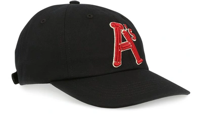 Aries Logo Patch Baseball Cap In Black
