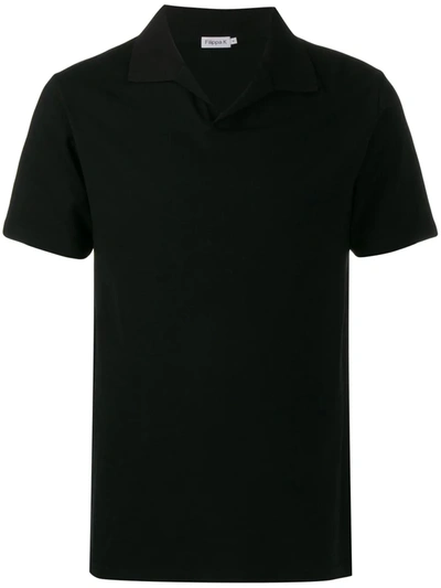 Filippa K Short-sleeve Fitted Polo Shirt In Black