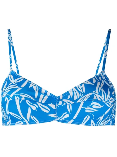 Roseanna Waters Bamboo Print Bikini Bottoms In Blue