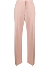 Msgm High-rise Straight Trousers In Pink