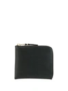 Comme Des Garçons Homme Deux Textured Zip-around Wallet In Black