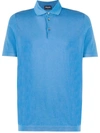 Drumohr Woven Polo Shirt In Blue