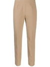 Piazza Sempione Tapered Pleated Waist Trousers In Neutrals