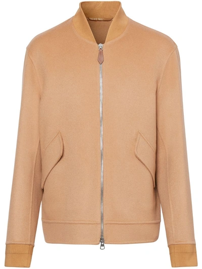 Burberry Cashmere Bomber Jacket In Neutrals
