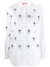 N°21 Crystal-embellished Buttoned Shirt In White