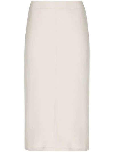 Filippa K Margaret Front-seam Skirt In Neutrals