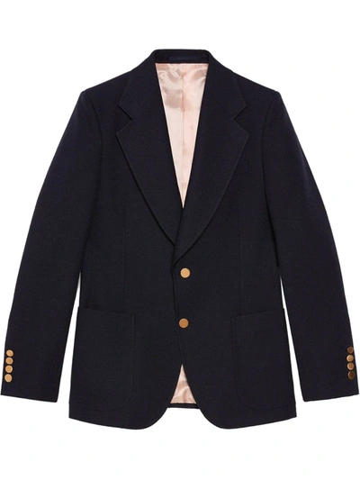 Gucci Single-breasted Blazer In Black