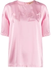 N°21 Tonal Logo Glossy-effect T-shirt In Pink