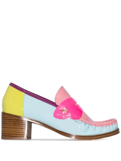 Sophia Webster X Patrick Cox Multicoloured Iconic 60 Leather Loafers In Pink