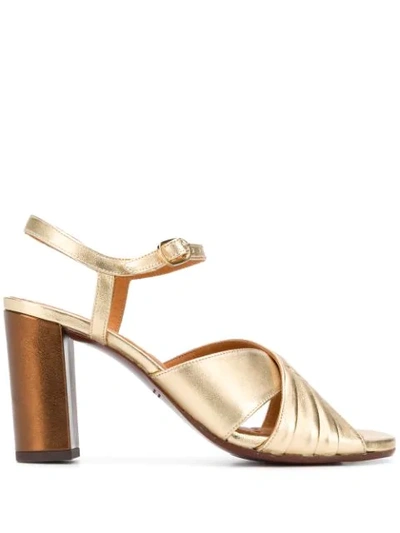 Chie Mihara Bitiap 90mm Metallic-print Sandals In Gold