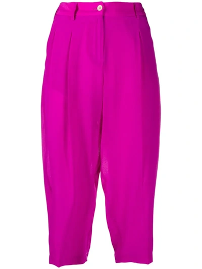 Jejia Cropped Pleated Trousers In Pink