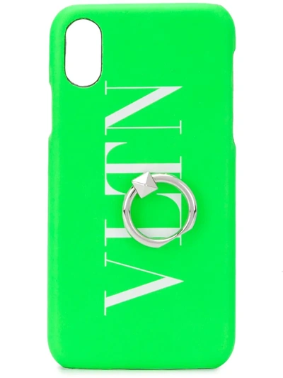 Valentino Garavani Vltn Logo-print Iphone Xs Max Case In Green