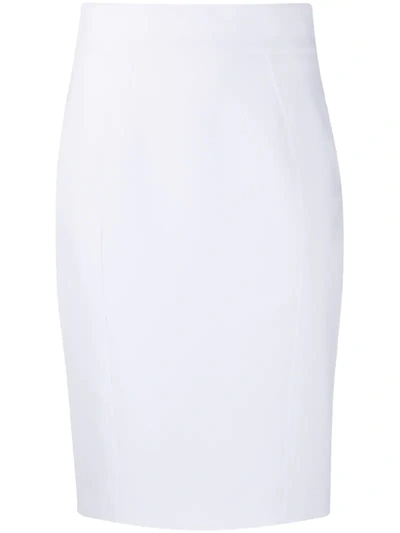 Moschino Mid-length Pencil Skirt In White