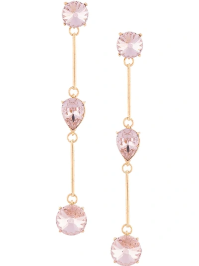 Oscar De La Renta Crystal-embellished Drop Earrings In Gold
