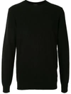 Giorgio Armani Classic Crew-neck Jumper In Black