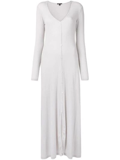 James Perse Ribbed Supima Cotton-blend Jersey Midi Dress In Sul