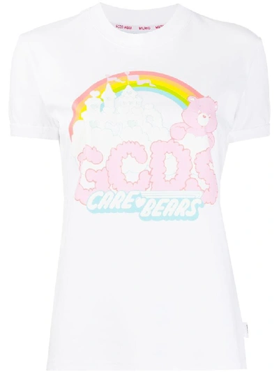 Gcds Rainbow Print T-shirt In White