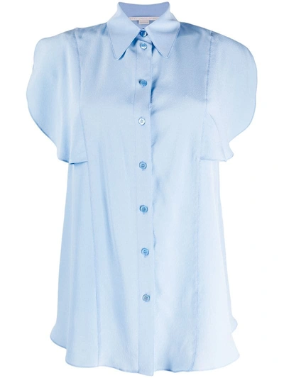 Stella Mccartney Ruffled Detail Shirt In Blue