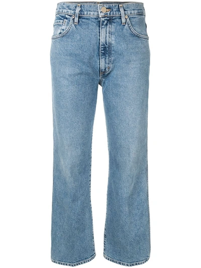 Goldsign Alina Denim Cropped Jeans In Blue