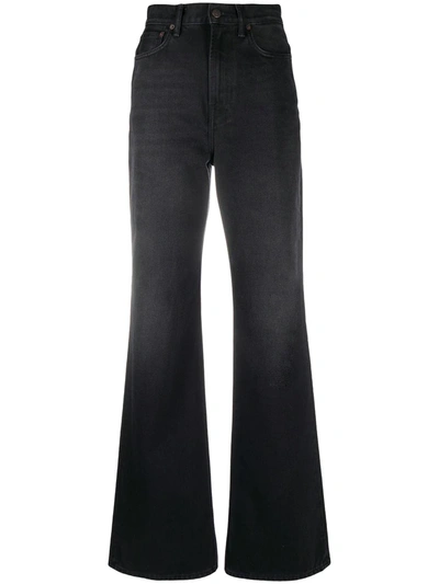 Acne Studios High-waisted Flared Jeans In Black