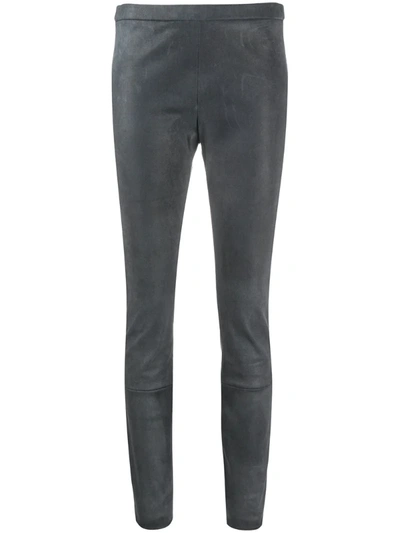 Haider Ackermann High-waisted Leather Leggings In Grey