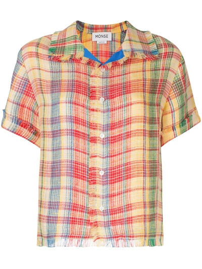 Monse Havana Basket-weave Shirt In Multicolour