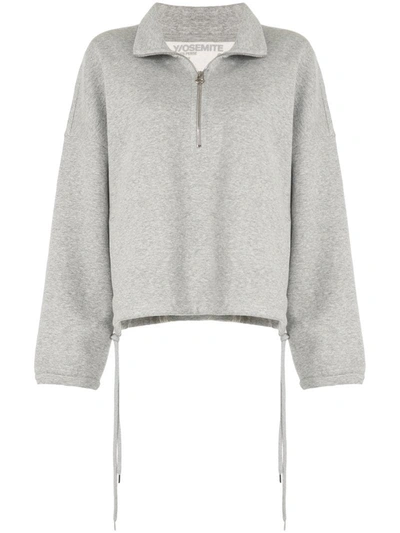 James Perse Half-zip Sweatshirt In Grey